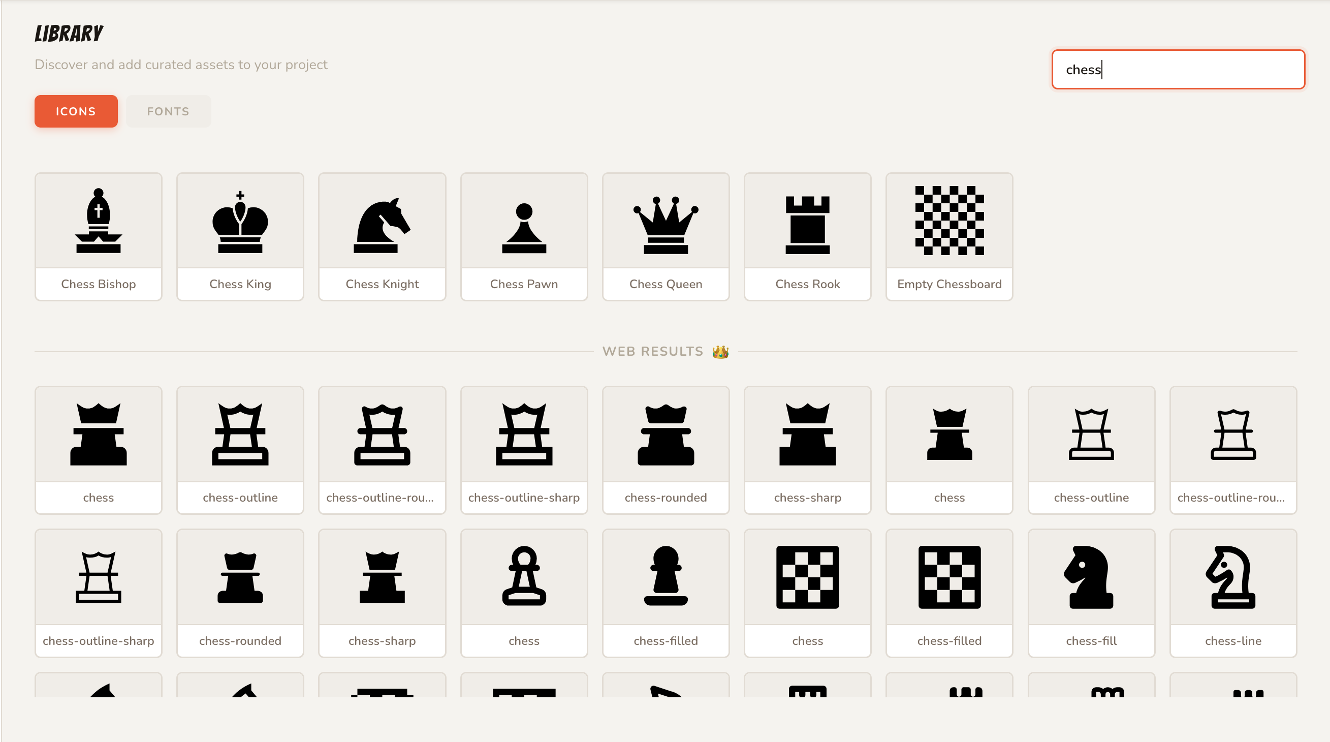 Asset library