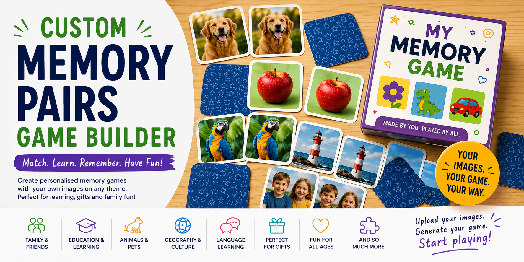 Custom Memory Pairs Game Ideas